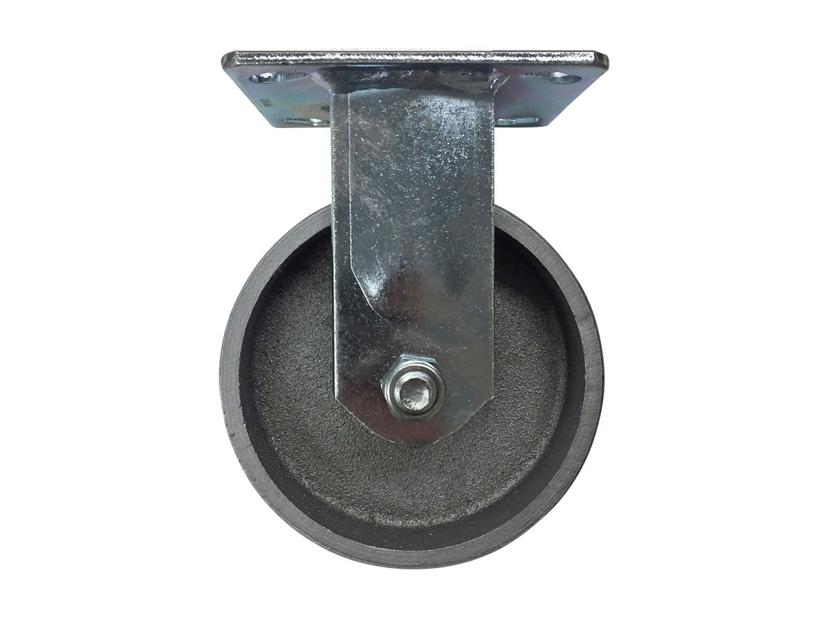 5 Inch Cast Iron Rigid Caster, 800-lb Load Capacity