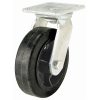 1400-Series 8-Inch Mold-On Rubber Swivel Plate Caster, 500-lb Capacity Load
