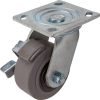 Roue en caoutchouc de 4 pouces sur polypropylène Hub Swivel w/Brake Caster, capacité de charge de 300 lb