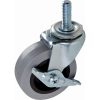 2-1/2-inch Threaded Stem TPR Caster avec frein, capacité de charge de 90 lb