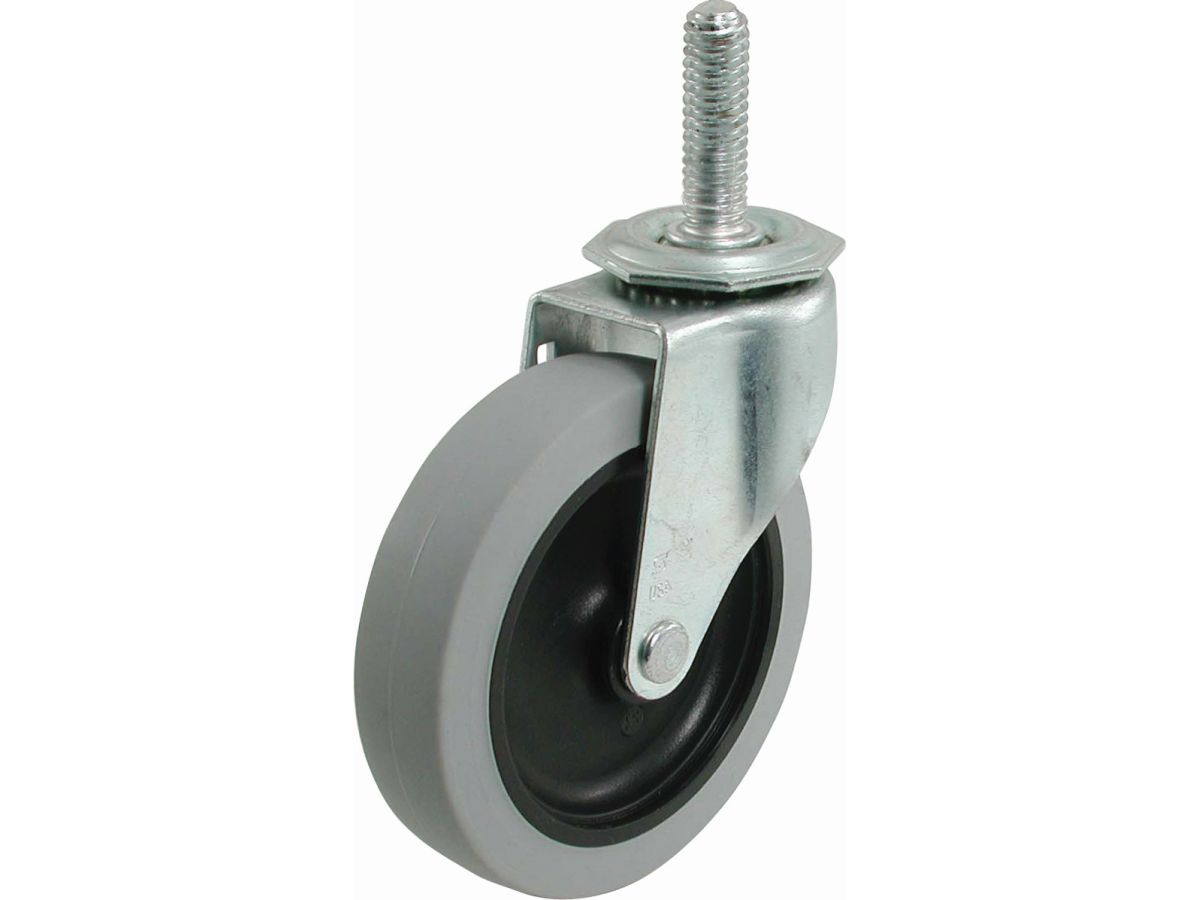 3-Inch Threaded Stem TPR Caster, 110-lb Load Capacity