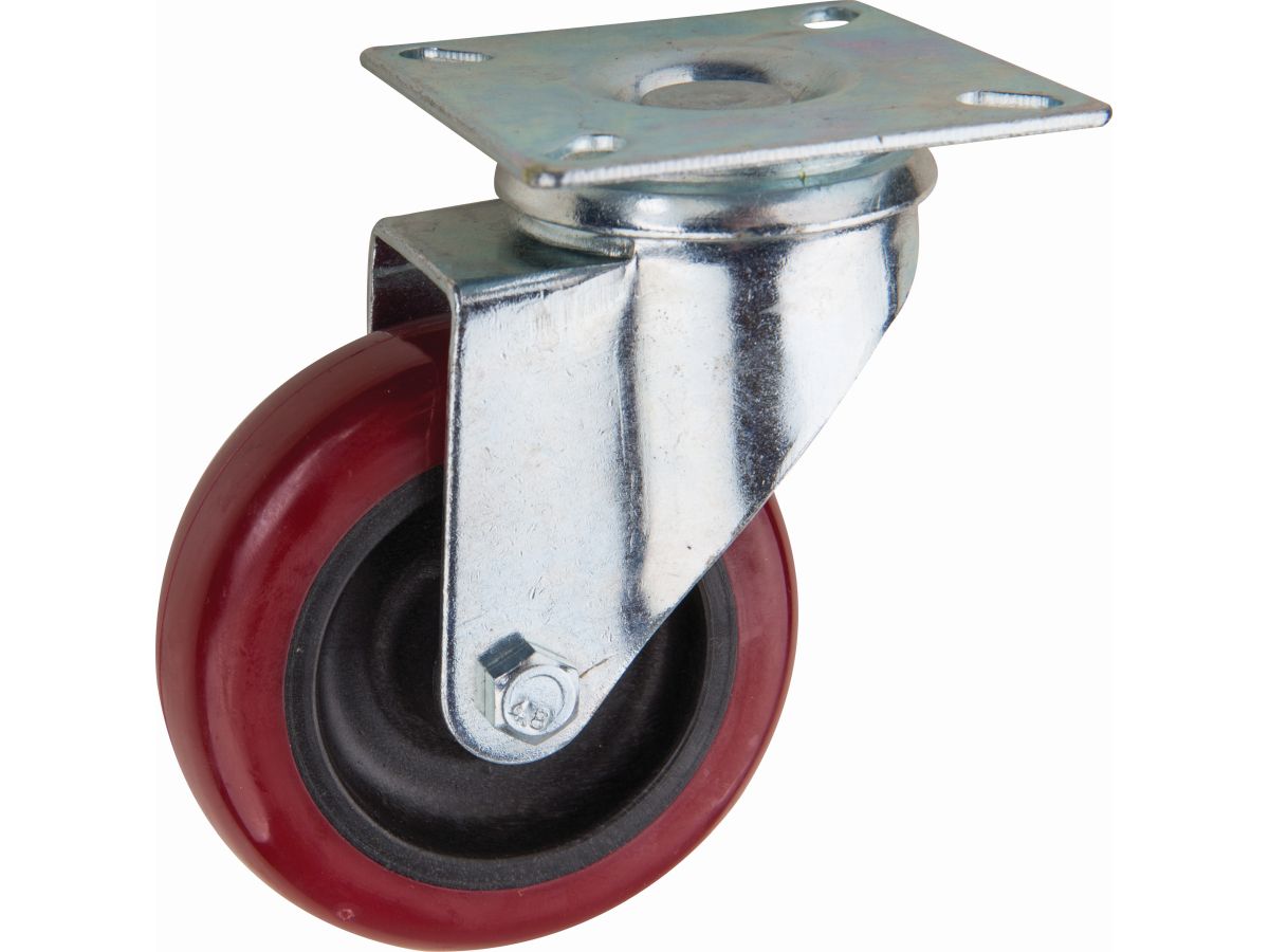 3-Inch Polyurethane Swivel Caster, 180-lb Load Capacity