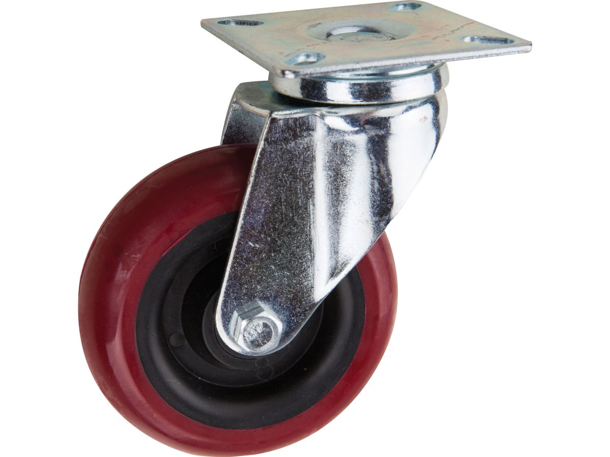 3-Inch Mold On Polyurethane Caster on PP Hub Swivel Plate Mount