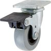 2 pouces Medium Duty Plate Caster avec frein, 88 lb Capacité de charge