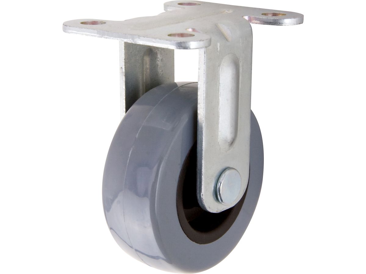 2-Inch Medium Duty Rigid Caster, 88-lb Load Capacity