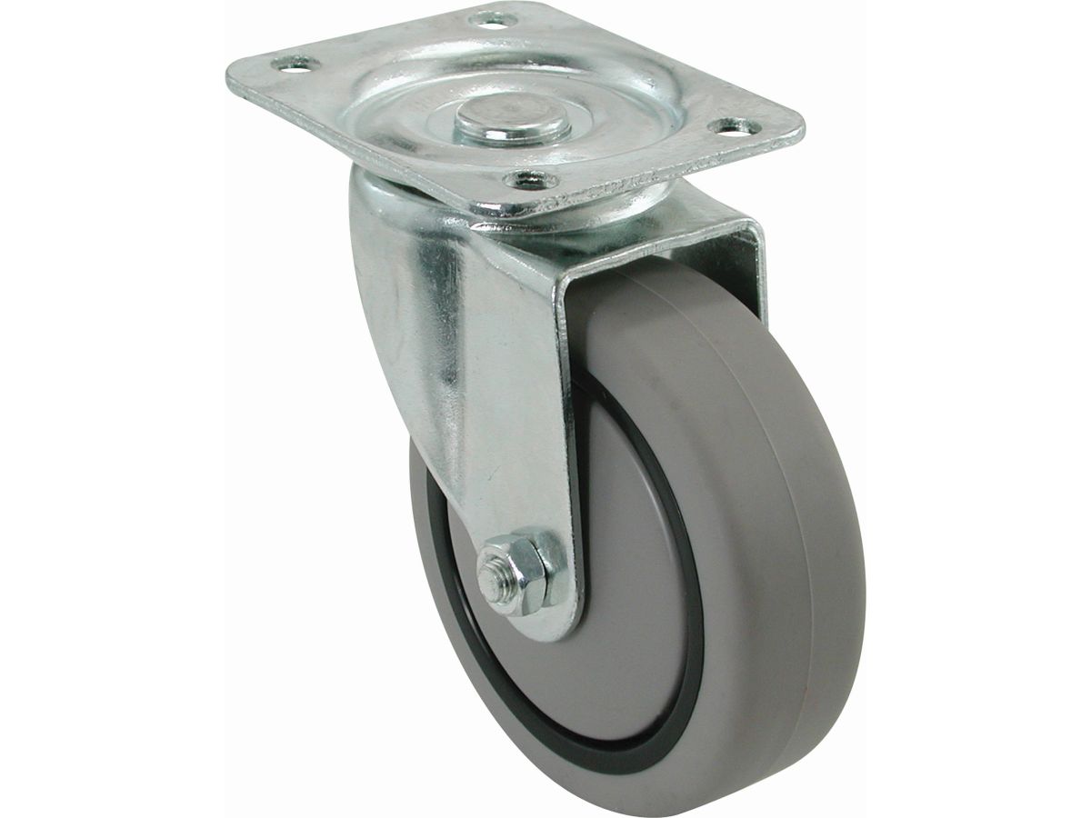 5-Inch Polyurethane Caster Swivel Plate Mount