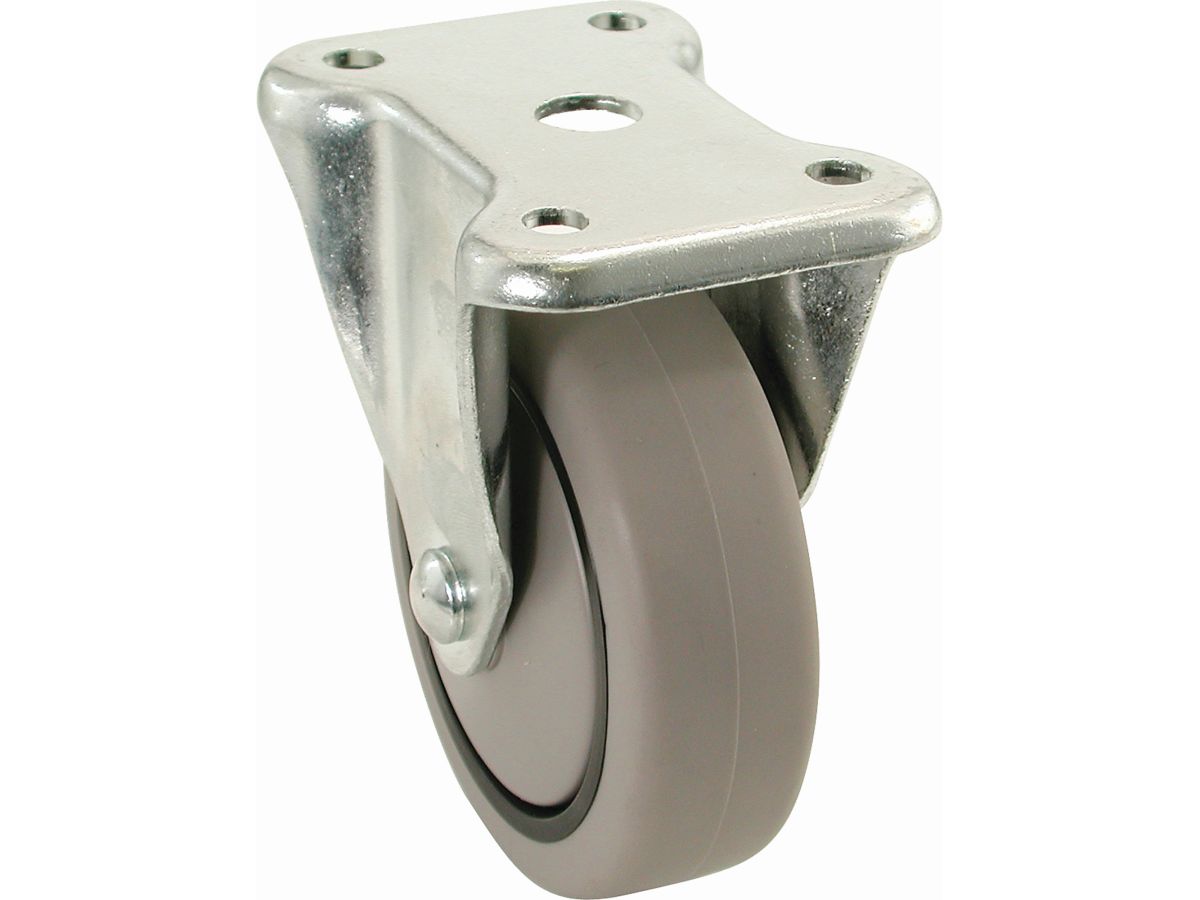 5-Inch Polyurethane Caster Rigid Plate Mount