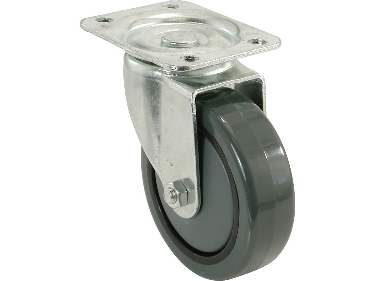 4-Inch Mold On Thermoplastic Urethane Caster Swivel Plate Mount