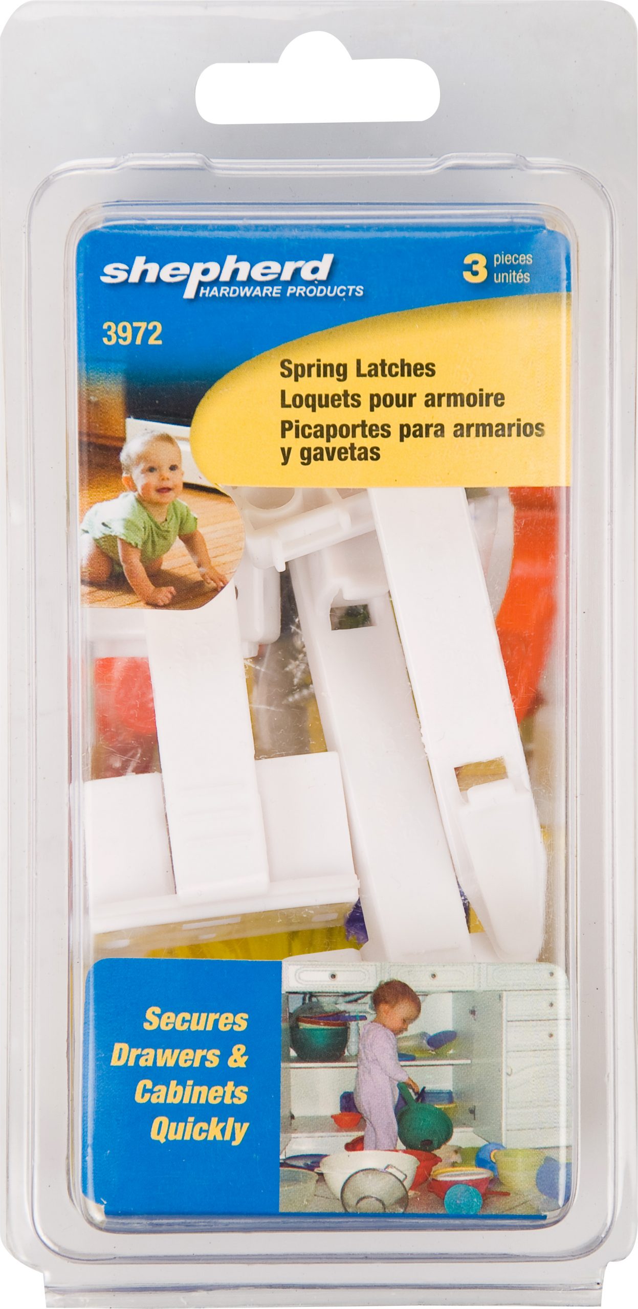 SAFE KIDS SPRING LATCHES, 3-PACK