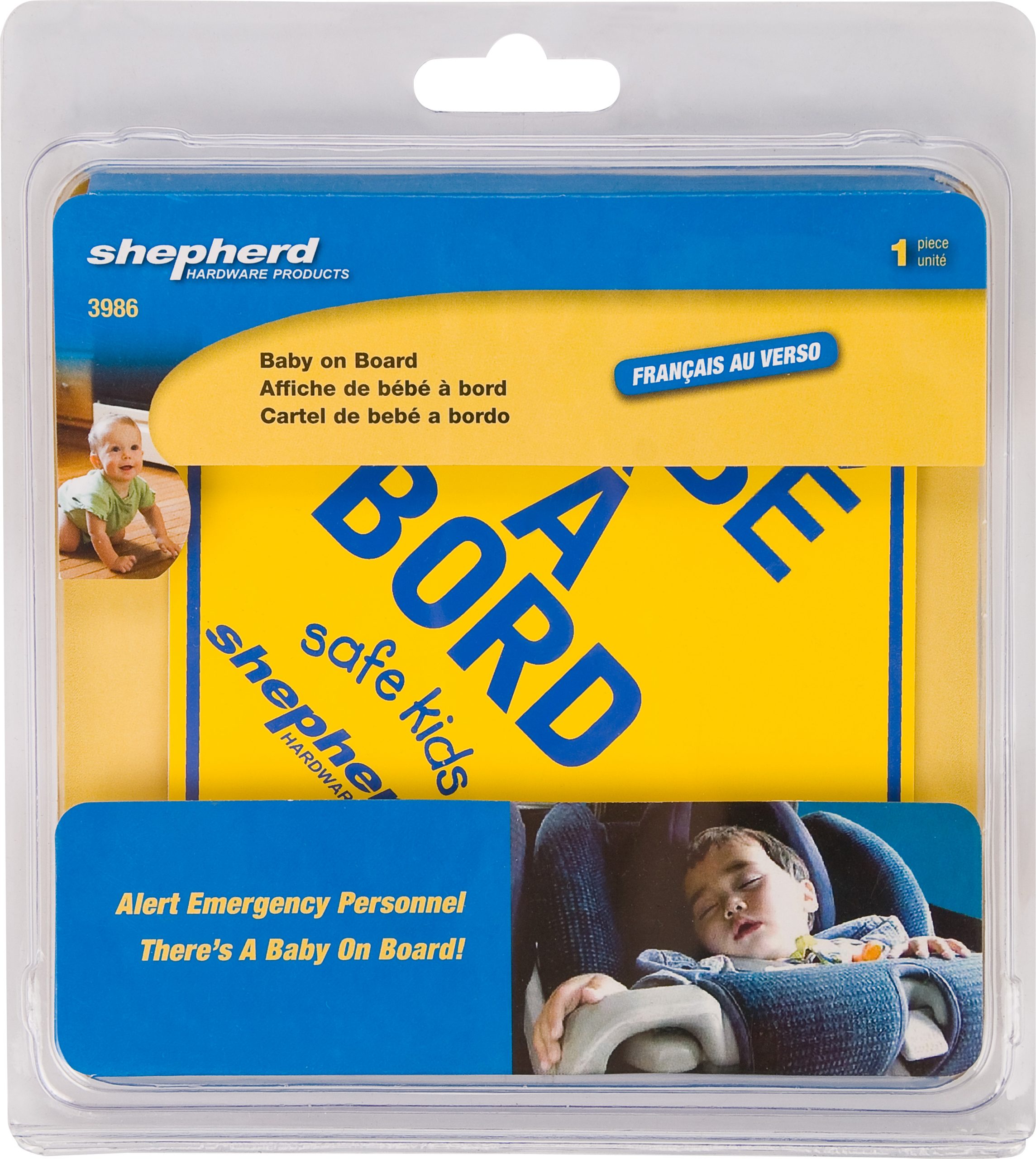 SAFE KIDS "BABY ON BOARD" SIGN, 1-pack