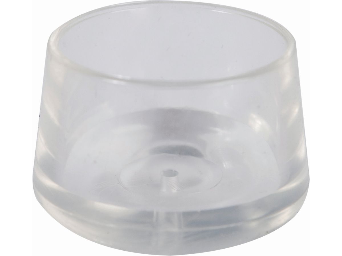 1-Inch Clear Plastic Leg Tips, 4-Pack