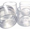 1-1/8-Inch Clear Plastic Leg Tips, 4-Pack
