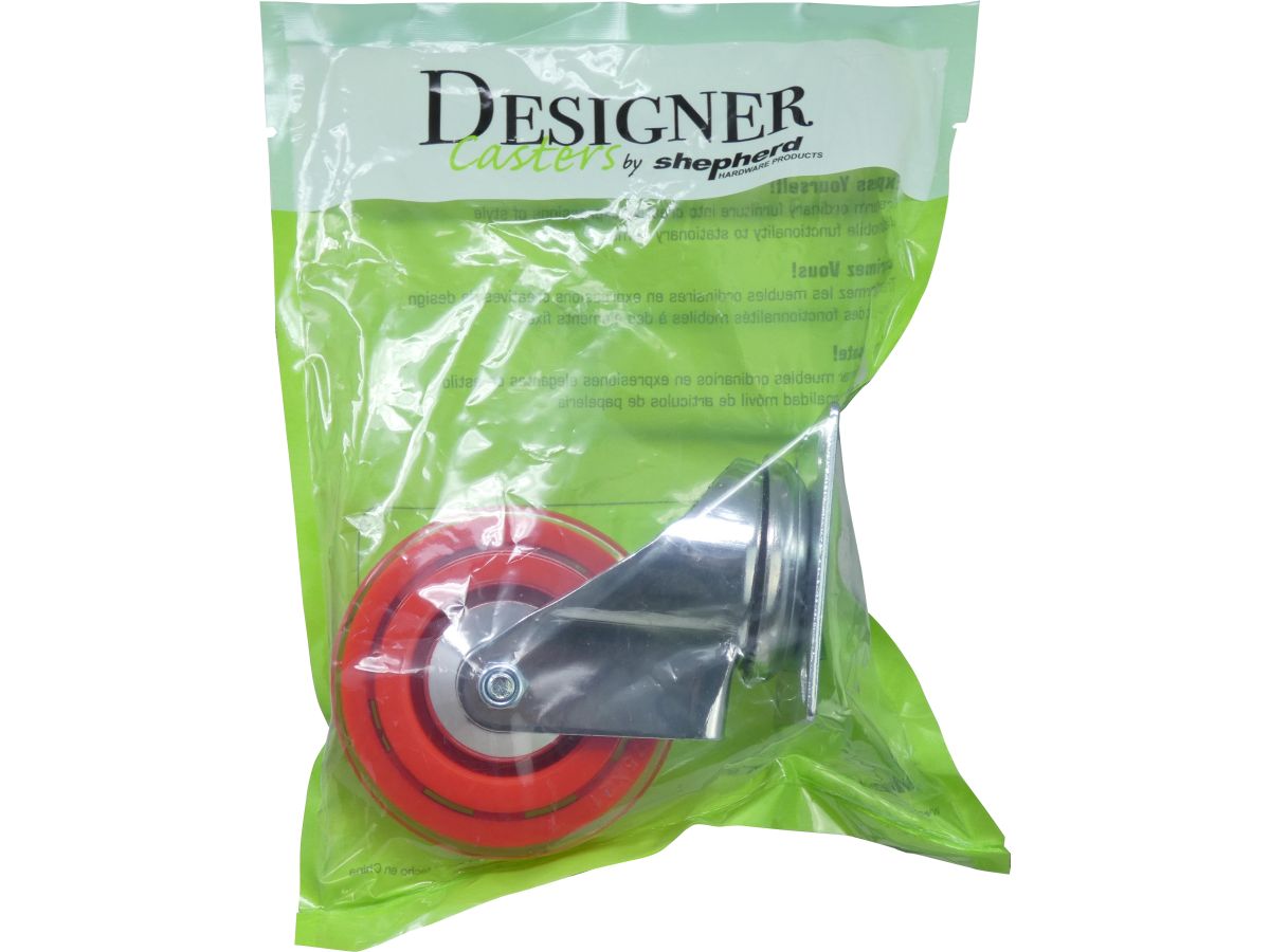 3 Inch Commerical Grade Color Designer Casters, Rhubarb