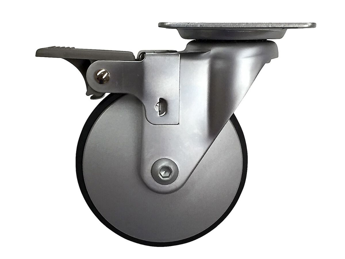 3 Inch Saucer Designer Casters, Aluminum Petite w/Brake