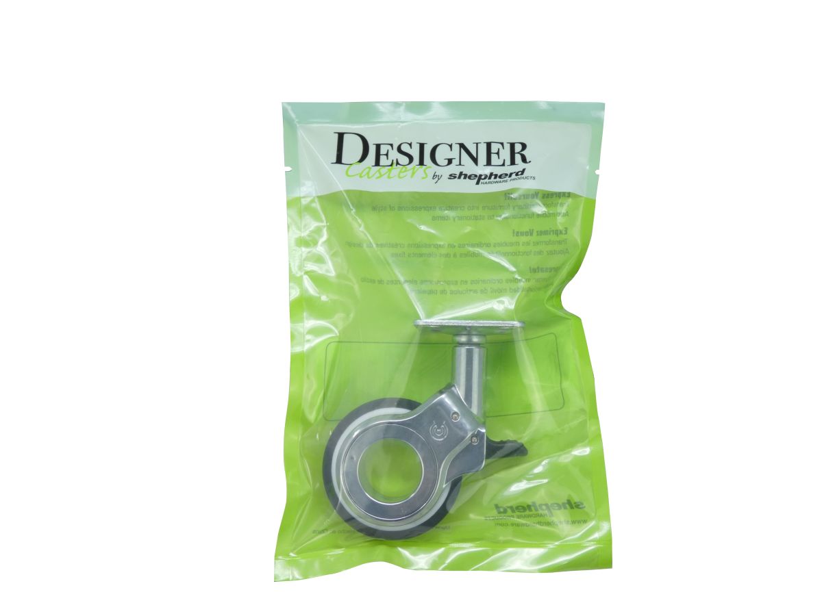 3 Inch Hub-Free Designer Casters, Twin Wheel Vacant