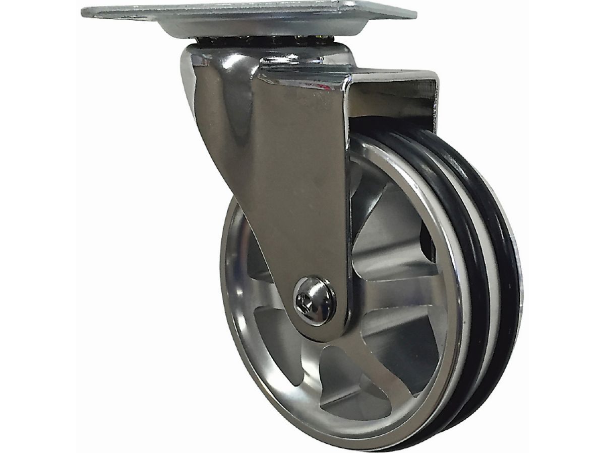 3 Inch Mag Designer Casters, Chrome Bling