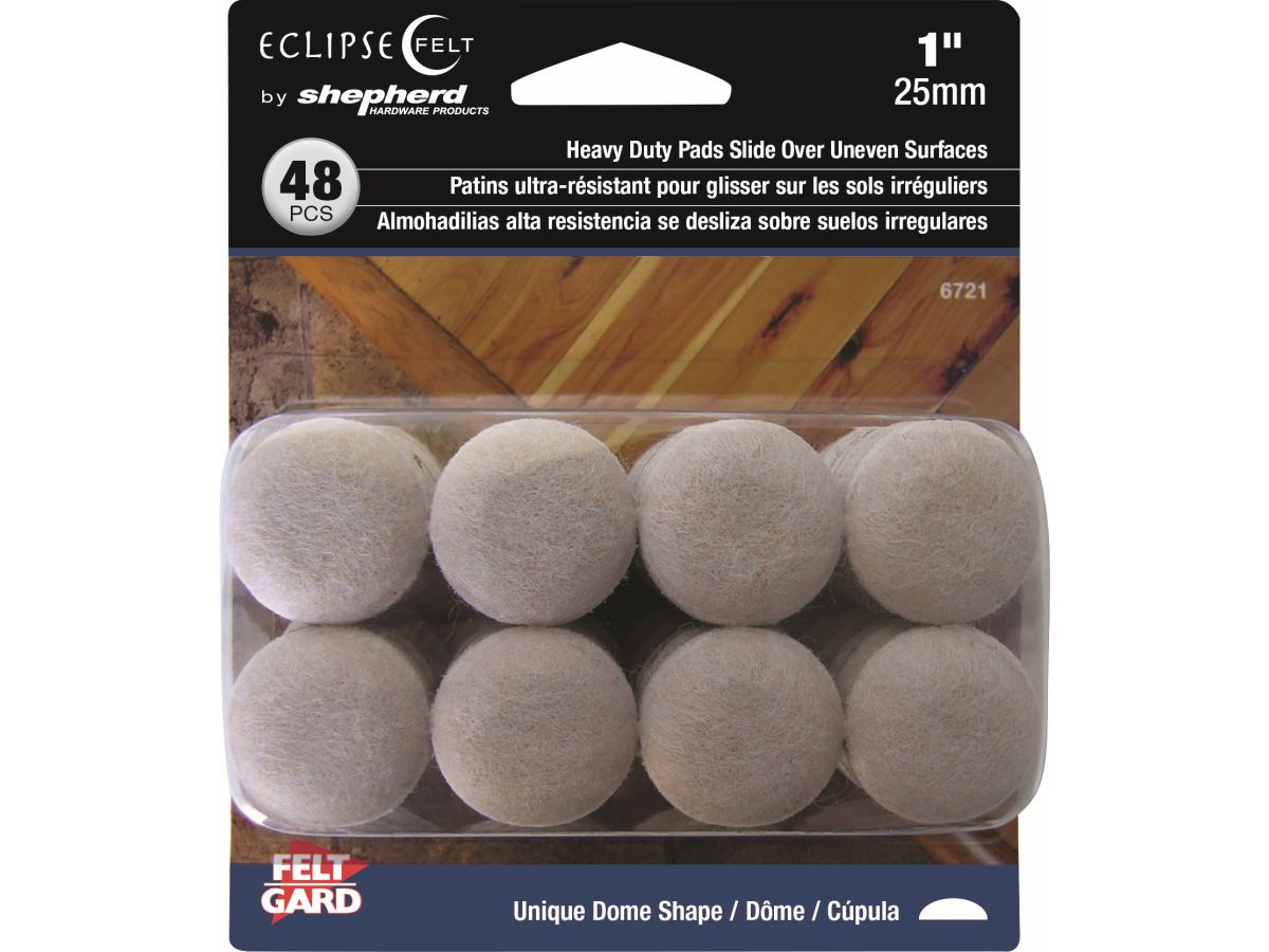 Heavy Duty Felt Pads: 48 Pieces