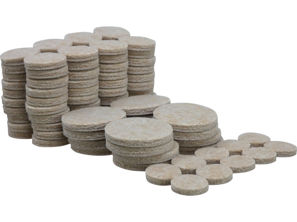 Felt Gard Value Pack Assorted Sizes, 106 pcs. Beige 