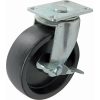 400 Série 5 pouces Boîte à outils pivotant plaque Caster avec frein latéral, 400 lb capacité de charge