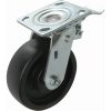400 Series 6-Inch Tool Box Swivel Plate Caster with Brake, 600-lb Load Capacity