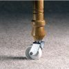 2-Inch Plastic Swivel Stem, Silver & White Caster, 2-Pack