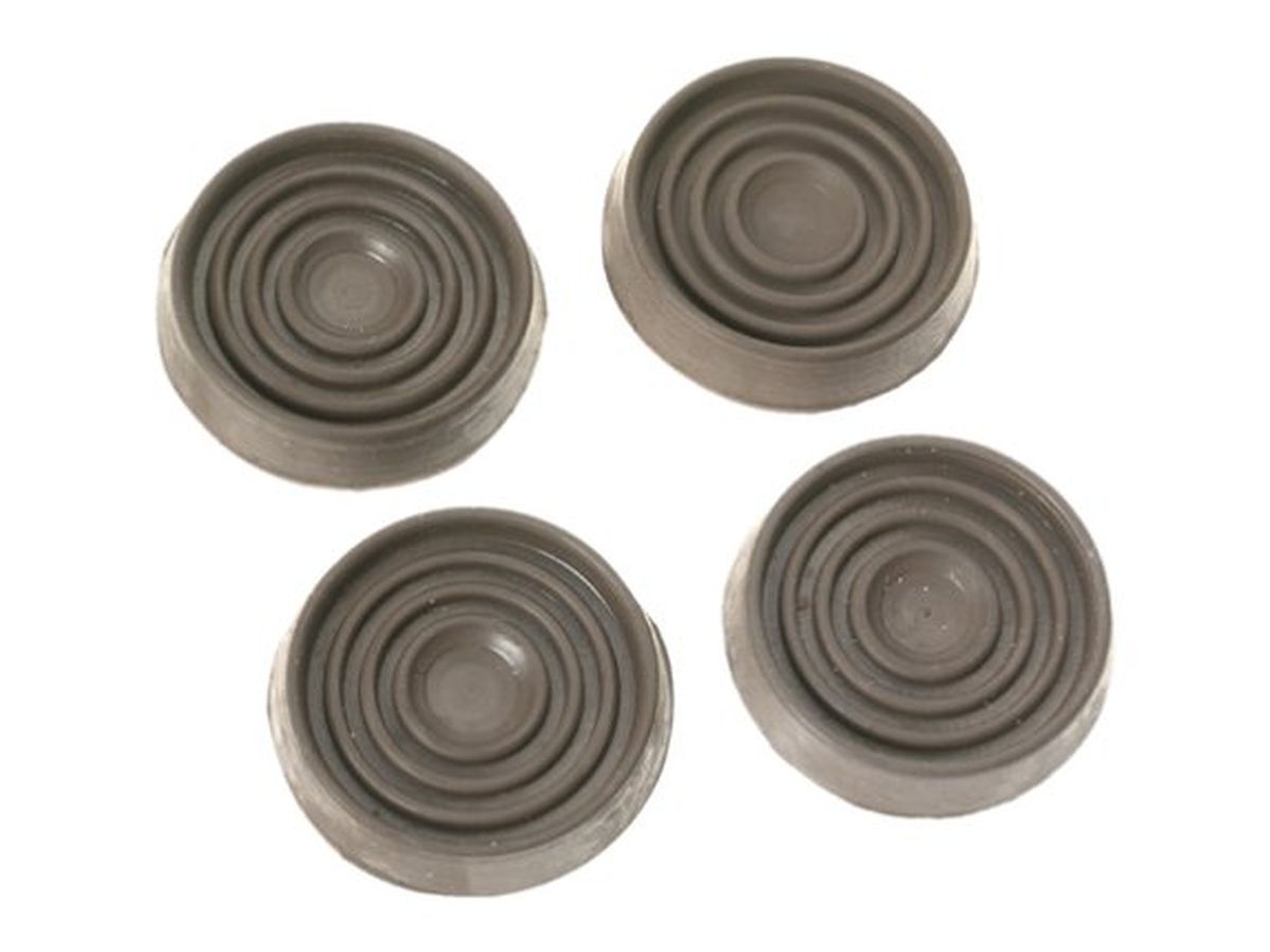 1-1/2-Inch Round Rubber Furniture Cups, Brown, 4-Pack