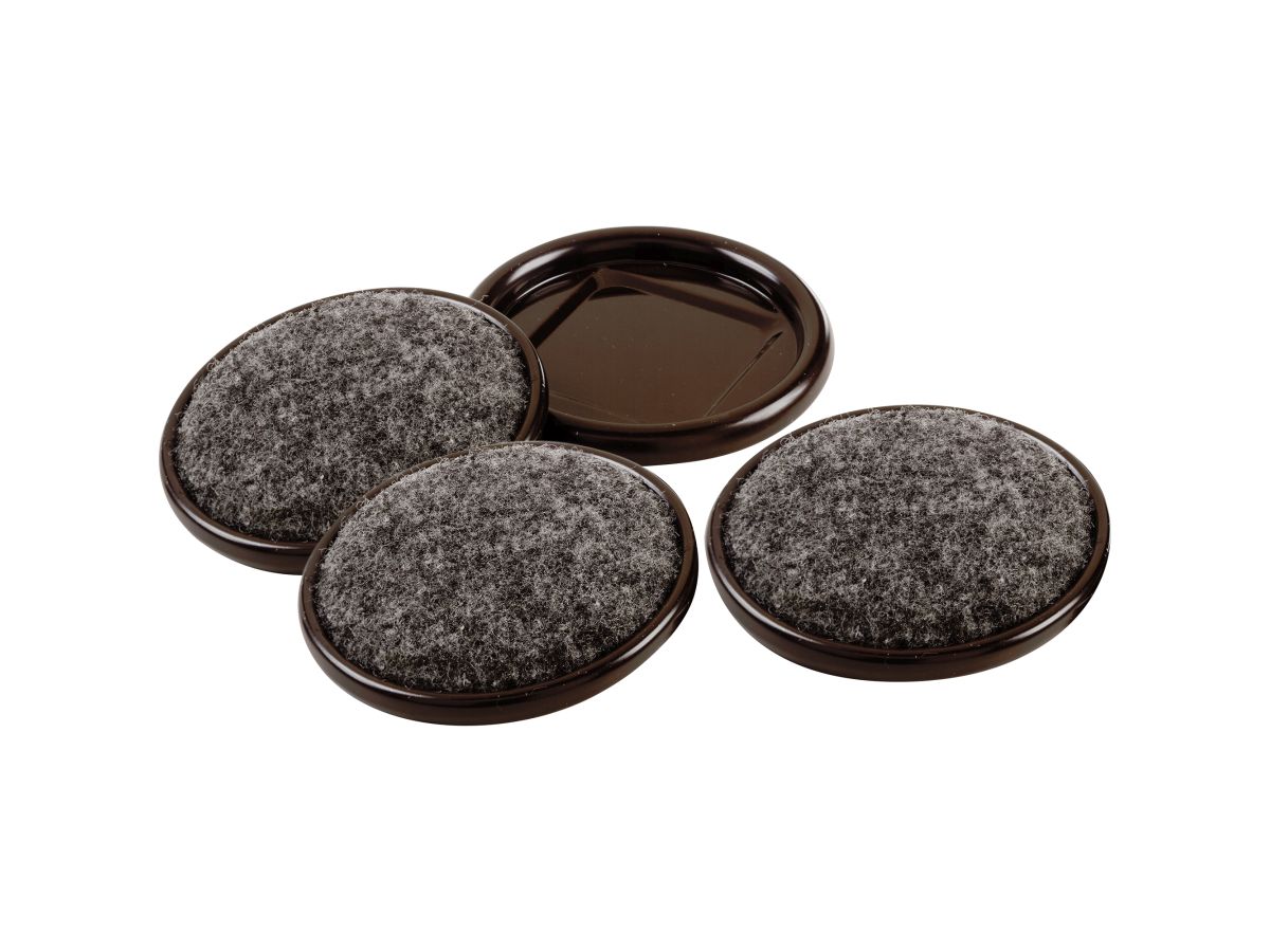 2-Inch Carpet Base Furniture Cups, 4-Pack