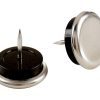 1-Inch Nail On Furniture Glides avec Satin Nickel Base, 4-Pack