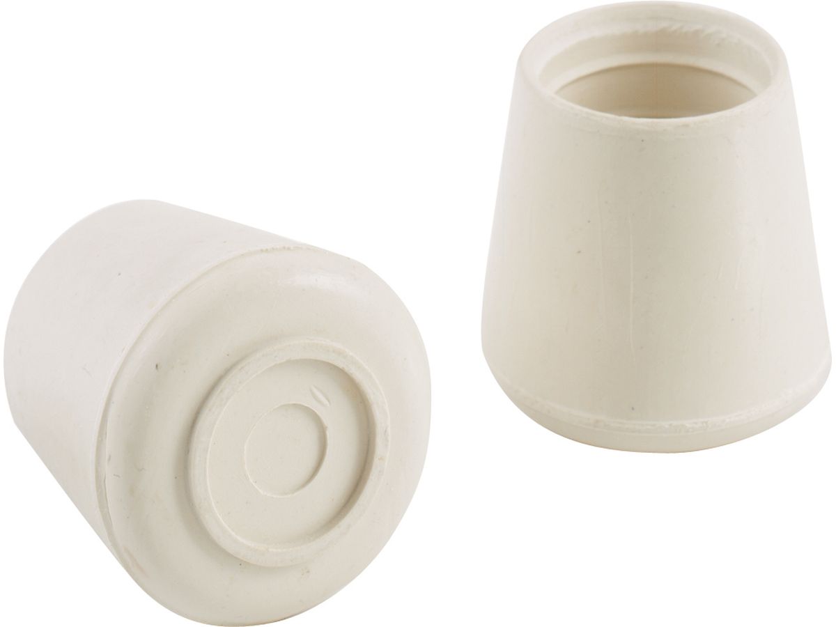 1/2-Inch Inside Diameter Rubber Leg Tips, 4-Pack, White