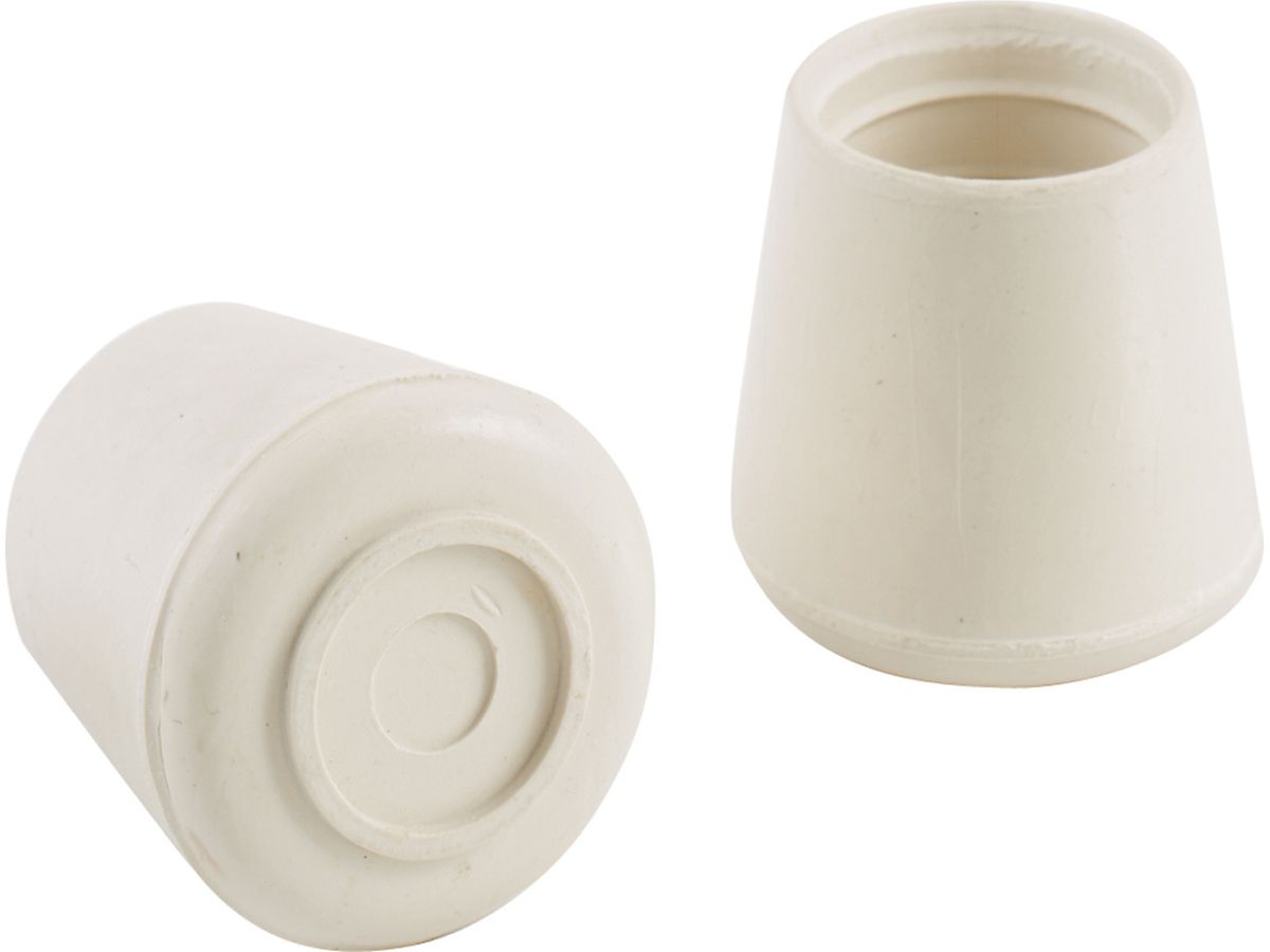 7/8-Inch Inside Diameter Rubber Leg Tips, 4-Pack, White