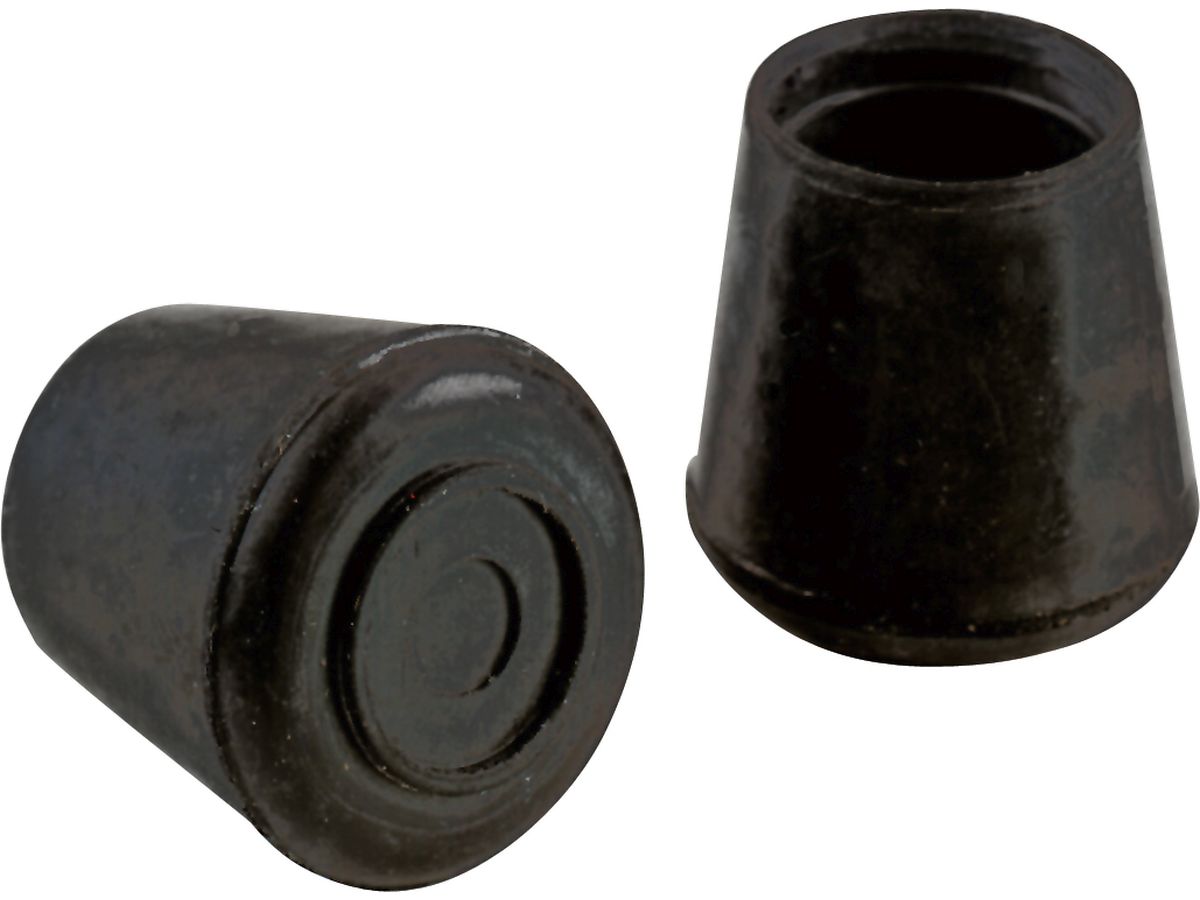 1/2-Inch Inside Diameter Rubber Leg Tips, 4-Pack, Black