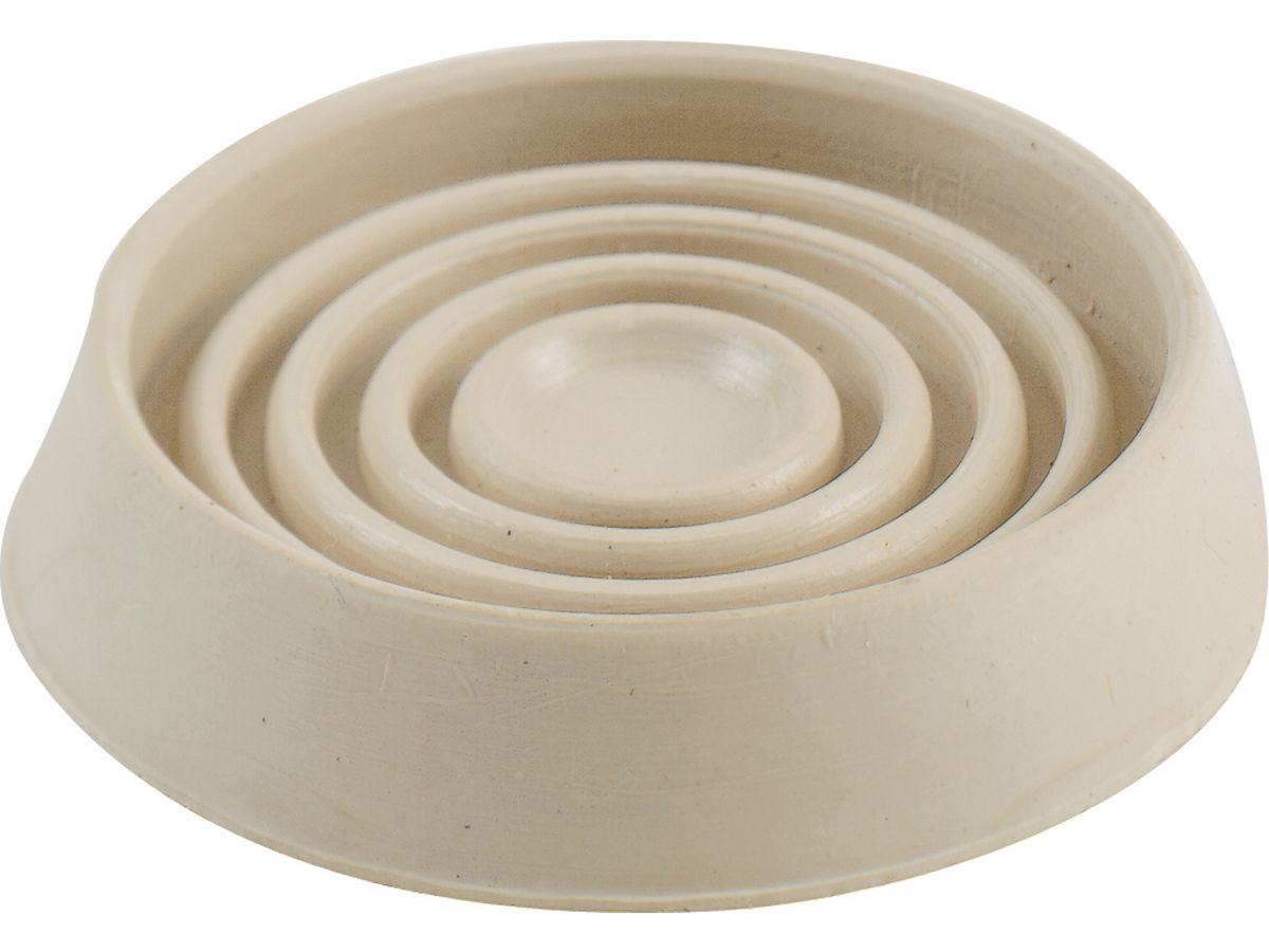 1-3/4-Inch Round Rubber Furniture Cups, Off-White, 4-Pack