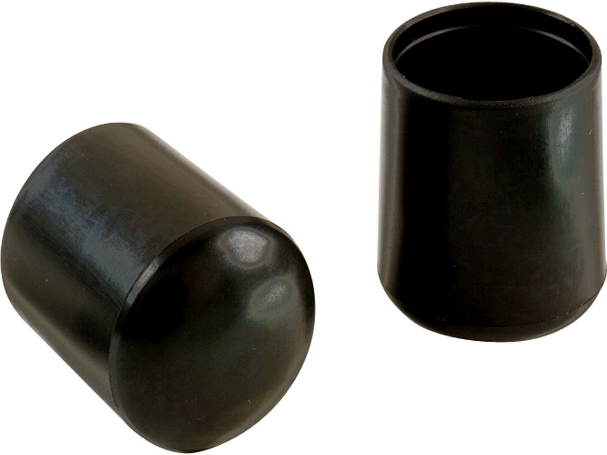 1-Inch Hi-Vinyl Leg Tips, 4-Pack, Black