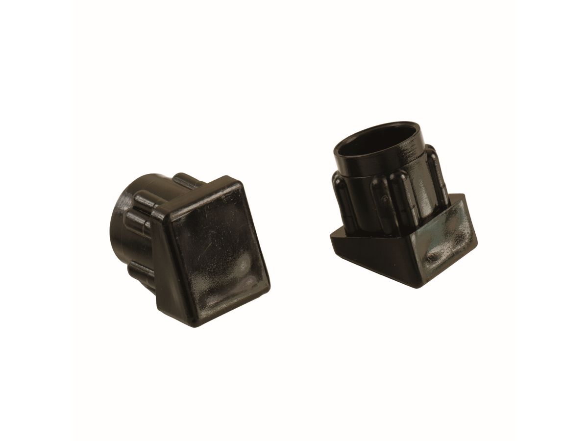 Leg Tips 3/4-Inch Black Plastic Angled Inside Furniture