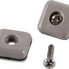 1-Inch Square Adhesive, Slide Glide Furniture Sliders, Beige, 8-Pack