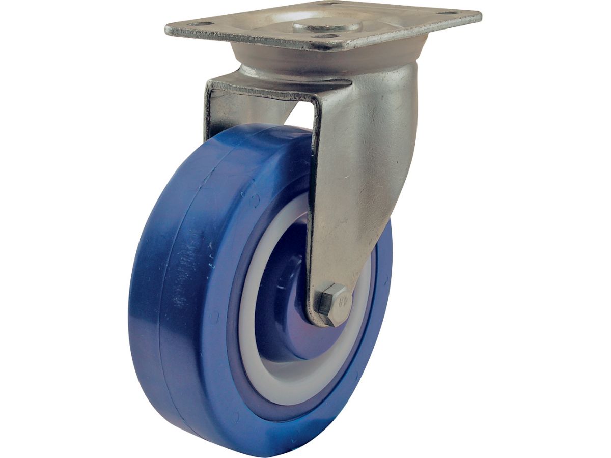 5-Inch Swivel Plate Polyamide Caster, 440-lb Load Capacity