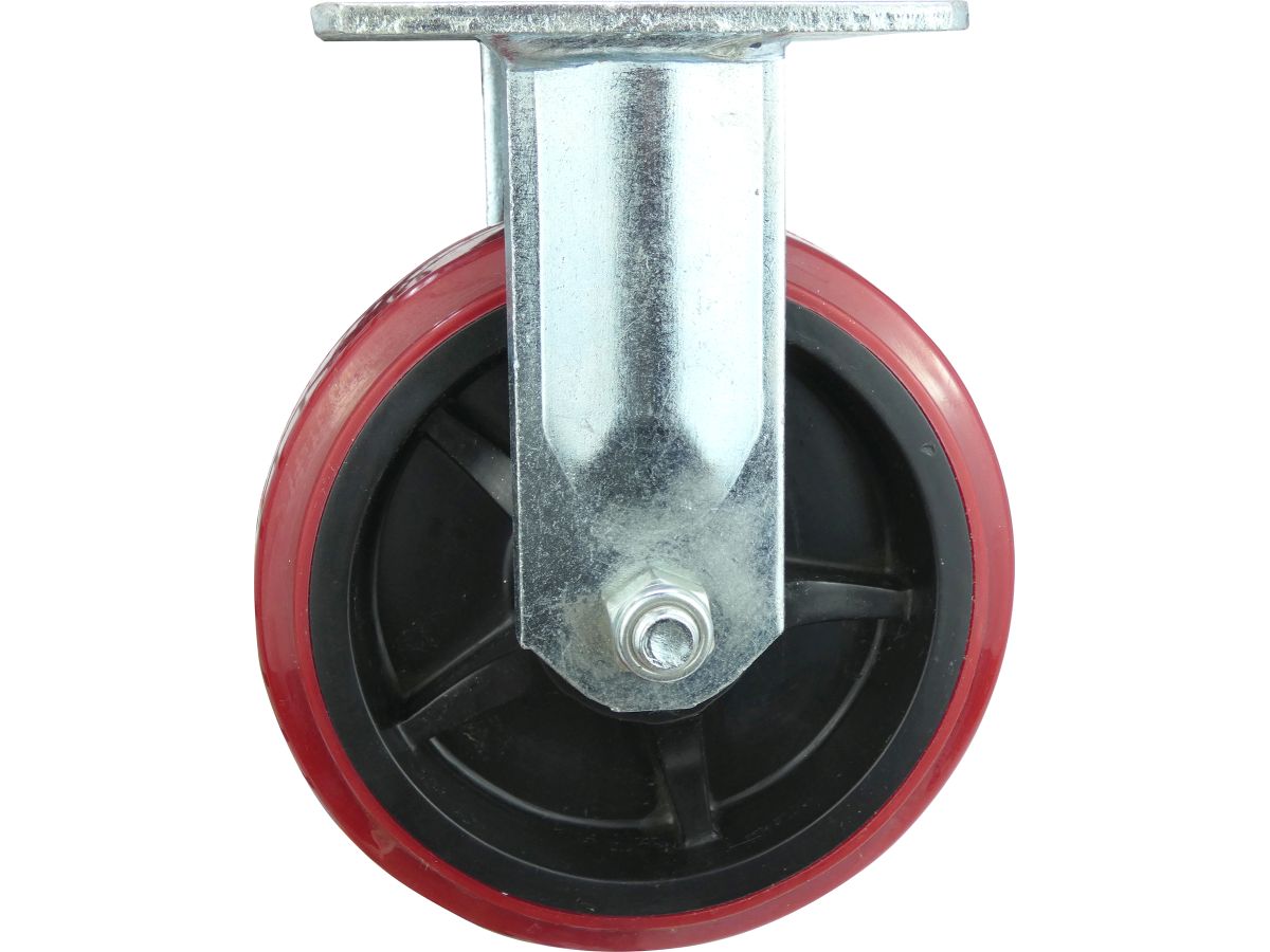 6-Inch Polyurethane Rigid Caster, 900-lb Load Capacity