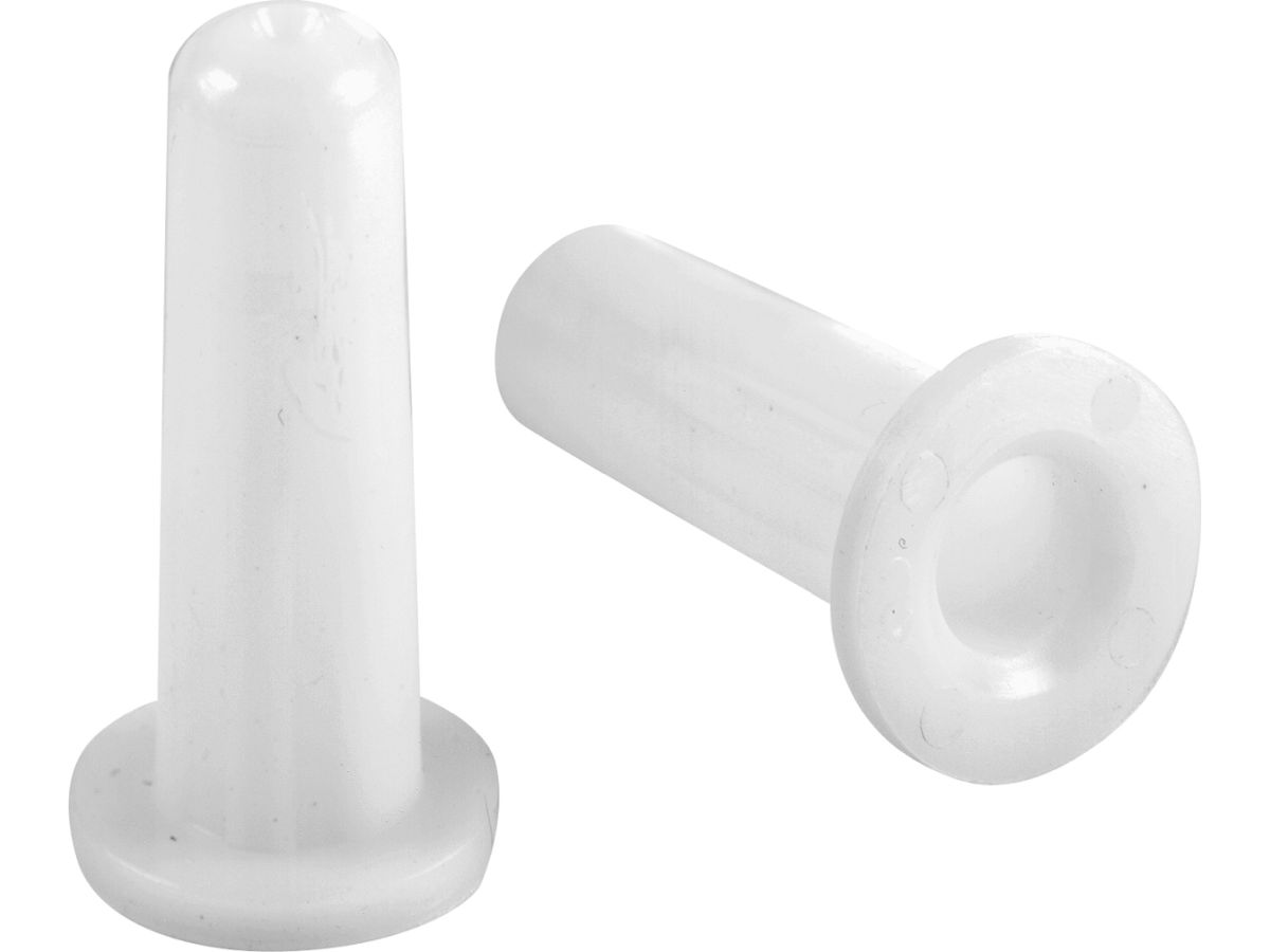 3/8-Inch Plastic Furniture Socket White, 4-pack