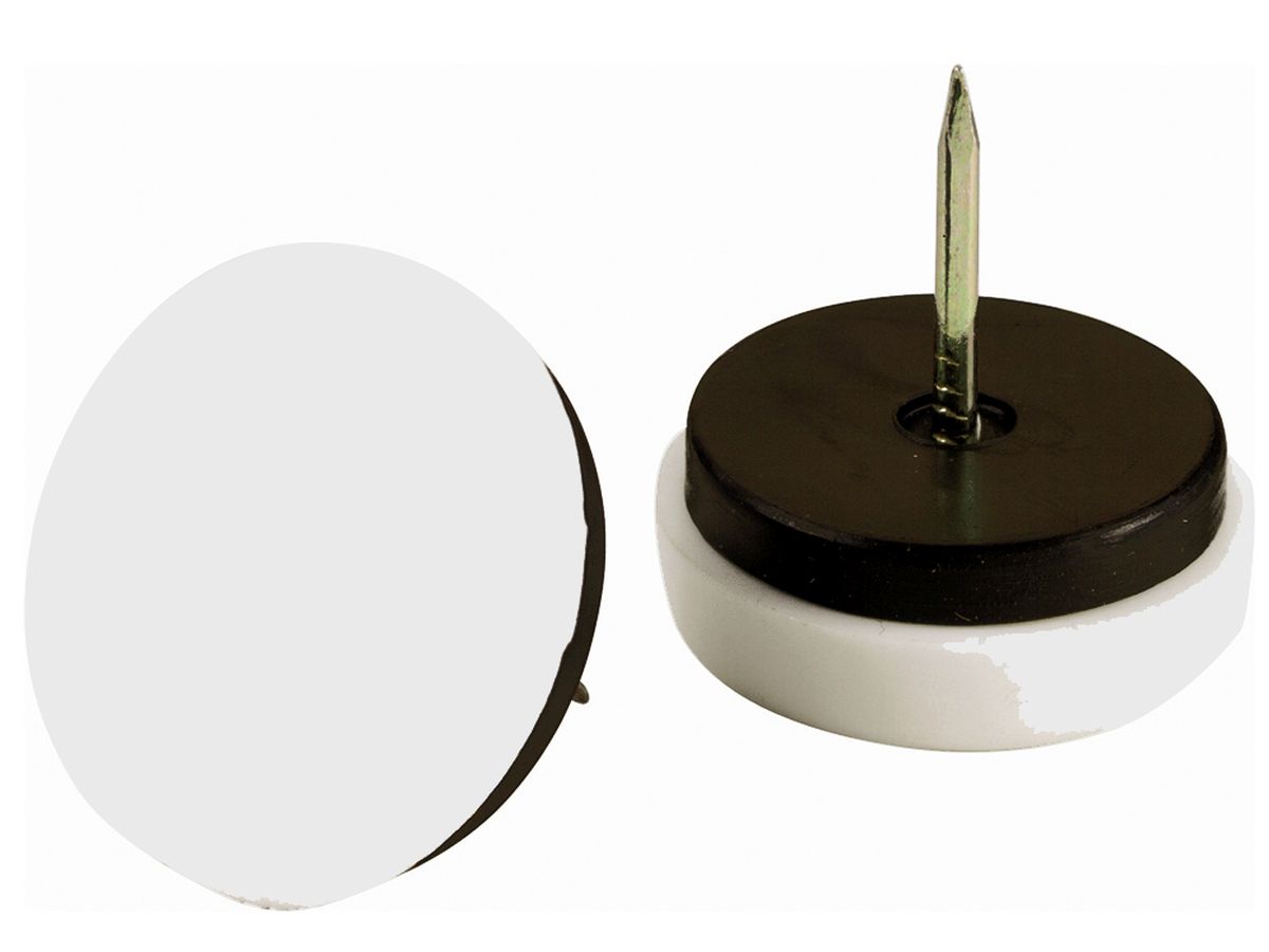 Richelieu Hardware 34 1/4 In. (870 Mm) White Metal Round Table Leg With Leveling Glide 61587030 - The Home Depot