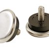 7/8-Inch Threaded Stem Furniture Glides, 1/4-Inch Stem Diameter, Metal Base with Rubber Cushion, 4-Pack