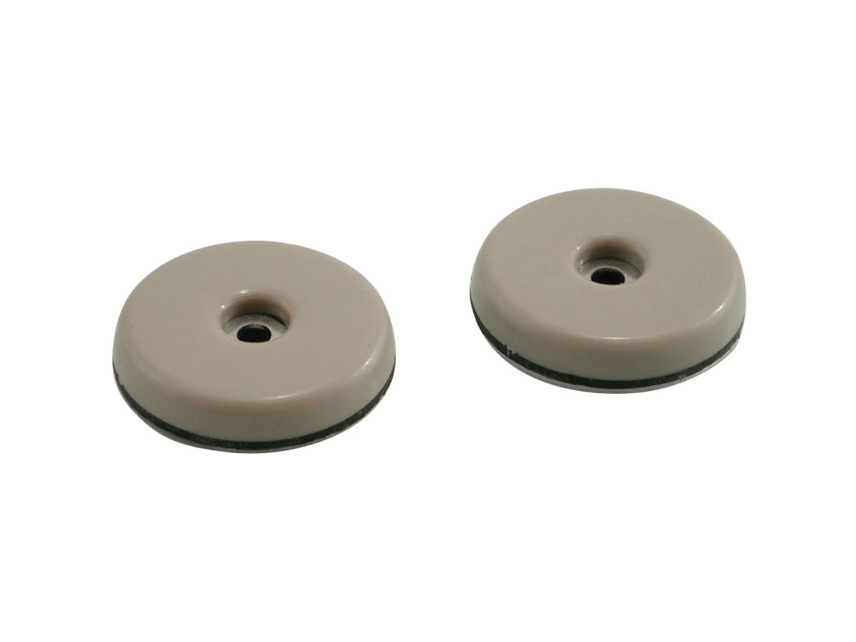 2-1/2-Inch Round, Adhesive Slide Glide Furniture Sliders, Beige, 4-Pack