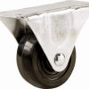2-Inch Rubber Rigid Plate Caster, 90-lb Load Capacity