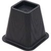 6-Inch Molded Bed Risers, Black Finish, 4-Count