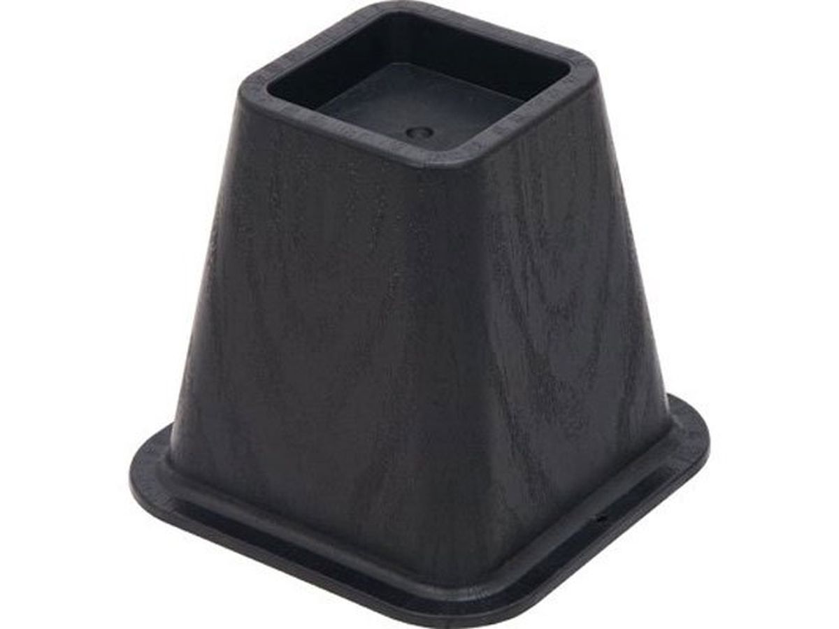 6-Inch Molded Bed Risers, Black Finish, 4-Count