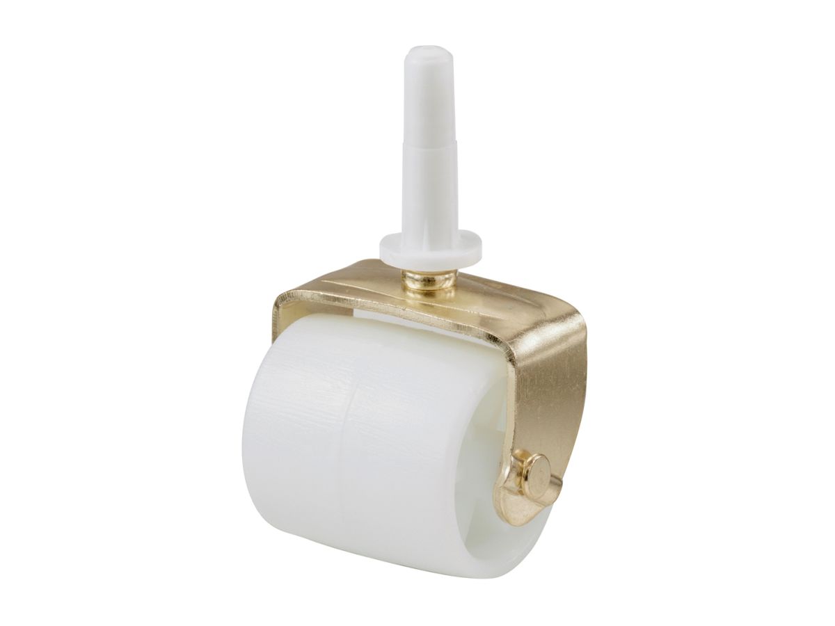 2-1/8-Inch White Bed Rollers with Stem and Socket, Bulk