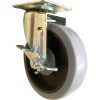 5-Inch Thermoplastic Swivel Caster with Brake, 350-lb Load Capacity