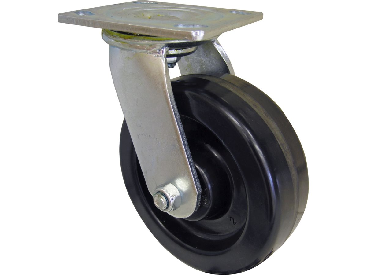 1400-Series 6-Inch Phenolic Swivel Plate Caster, 840-lb Load Capacity