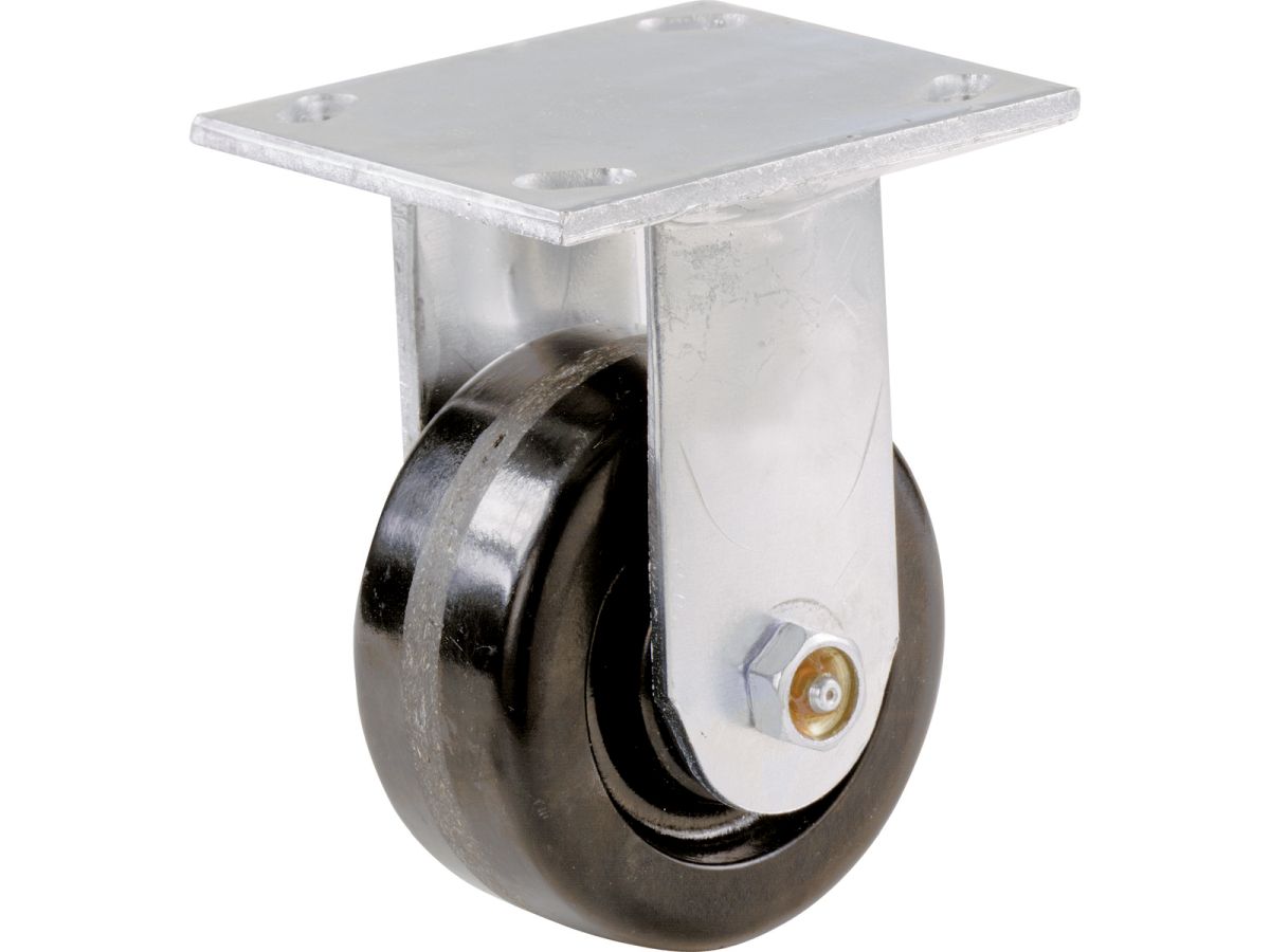 1400-Series 6-Inch Phenolic Rigid Plate Caster, 840-lb Load Capacity