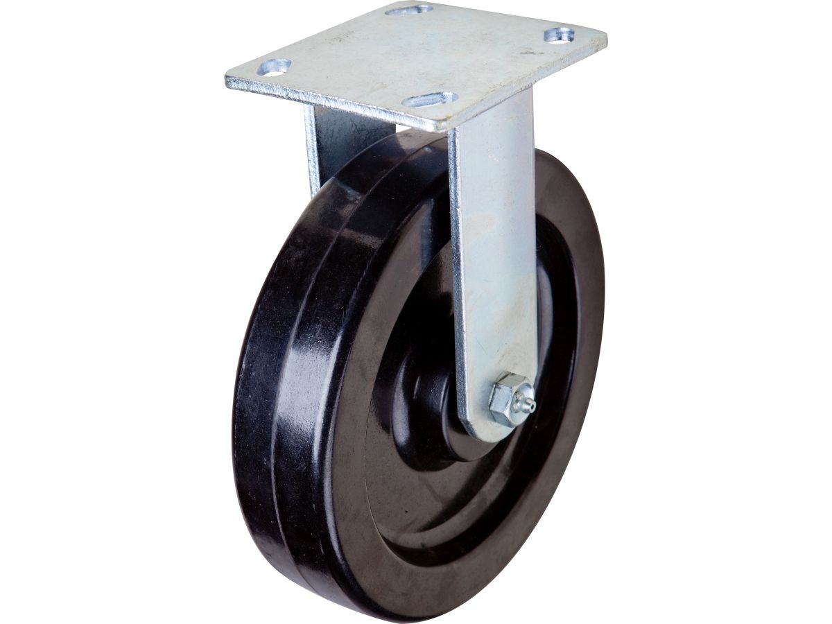 8 inch Phenolic Wheel Black Rigid Plate