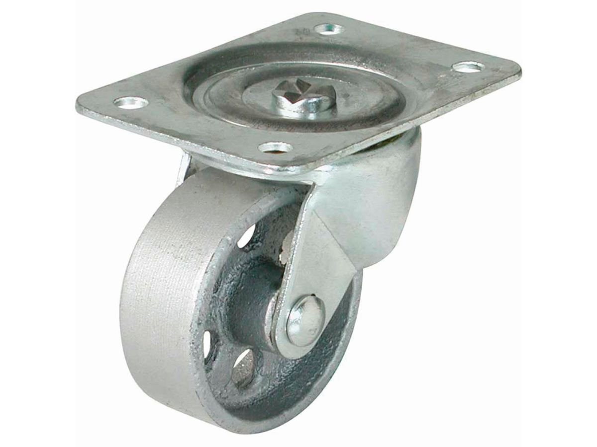 3 Inch Swivel Plate Cast Iron Caster, 250-lb Load Capacity